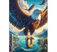 Aigle avec Un Aimant dans l'océan 1000 Pièces Puzzle Amateur d'art en Carton Épais Haute Densité Faune et Flore Difficile Niveau Expert Décoration Murale Idée Cadeau Anniversaire 1000 PCS