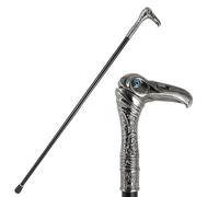 Aigle Bâton de Marche - Cane Décorative pour Hommes et Femmes Cosplay, Symbole en Métal Puissance Force(Silver)
