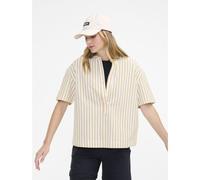 Aigle - Blouse Rayée Manches Courtes - Chemise femme Beige Stripes - S