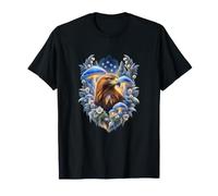 Aigle Brun Parmi Champignons Bleus T-Shirt