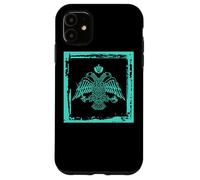 Aigle Byzantin - Icône de Foi chrétienne orthodoxe Oriental, Bleu Sarcelle Coque pour iPhone 11