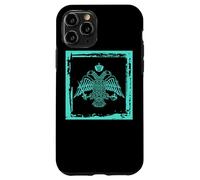 Aigle Byzantin - Icône de Foi chrétienne orthodoxe Oriental, Bleu Sarcelle Coque pour iPhone 11 Pro