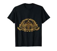 Aigle Byzantin - Icône de Foi chrétienne orthodoxe Orientale doré T-Shirt Graphique avec Valeur