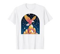 Aigle céleste sur la Montagne de Cristal T-Shirt Graphique avec Valeur, Homme, Blanc, M