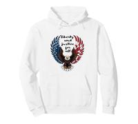 Aigle Chauve Audacieux avec détails du Drapeau américain Sweat à Capuche