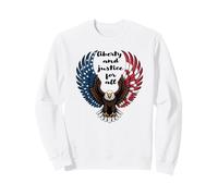 Aigle Chauve Audacieux avec détails du Drapeau américain Sweatshirt