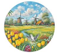 Aigle Circulaire Puzzle Convient pour Adultes Et Enfants 1000 Pièces, Pets Mignons Fun Défiant Décoration Maison Unique (67.5x67.5cm)