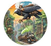 Aigle Circulaire Puzzle Convient pour Adultes Et Enfants 1000 Pièces Pets Mignons Fun Défiant Décoration Maison Unique (67.5x67.5cm)