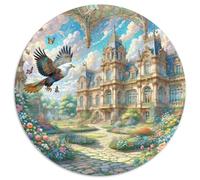 Aigle Circulaire Puzzle Convient pour Adultes Et Enfants 1000 Pièces Pets Mignons Fun Défiant Jeu Éducatif Décoration Maison Unique (67.5x67.5cm)