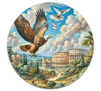 Aigle Circulaire Puzzle Convient pour Adultes Et Enfants 1000 Pièces, Pets Mignons Fun Défiant Unique Toy (67.5x67.5cm)