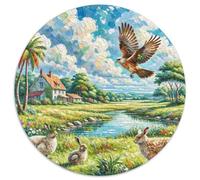 Aigle Circulaire Puzzles Convient pour Adultes Et Enfants 1000 Pièces Pets Mignons Fun Défiant Jeu Éducatif Unique Toy (67.5x67.5cm)