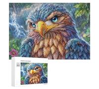Aigle coloré dans la forêt pluviale Puzzle 300 Pièces pour Couples Jeu Coopératif Communication Et Logique Cadeau pour Couple 300 PCS