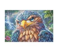 Aigle coloré dans la Pluie et Les éclairs Puzzle 1000 Pièces pour Adultes Challenge Educa Jeu De Réflexion Famille Relaxation Artistique Qualité Supérieure Décoration 1000 PCS