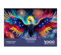 Aigle coloré dans Le Ciel étoilé 1000 Pièces Pack Puzzle Fantasy Raptor Puzzle Carton Extra-épais - Collectionneurs’ Favorite, Détente, Pause Bureau Voyage Et Fêtes 52x38cm/1000pcs