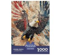Aigle Cool pour Adultes Puzzles 1000 Pièces Animaux Cadeaux d'anniversaire pour Noël Jeu De Défi Familial Décoration Jeux Éducatifs Tueur Ennuyeux 70x50cm/1000pcs