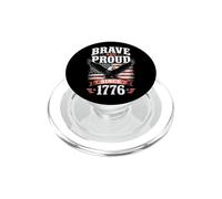 Aigle Courageux Patriotique Américain PopSockets PopGrip pour MagSafe