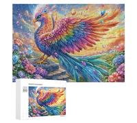 Aigle dans la forêt colorée d'automne Puzzle 300 Pièces pour Couples Collaboration À Domicile Pensée Stratégique Cadeau pour Romance 300 PCS