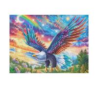 Aigle dans Le Ciel au Coucher du Soleil 500 Pieces Casse-tête Collectionneur en Carton sans Déformation Très Difficile Motif Complexe Décoration Murale Cadeau Noël Premium 500 PCS