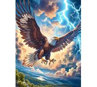 Aigle dans l'orage d'éclairs Puzzle 1000 Pièces pour Adultes Educa Premium Qualité Supérieure Vision Décoration Moderne Cadeau Original Famille 1000 PCS