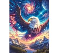 Aigle dans un ciel magique étoilé 300 Pieces Casse-tête Personne Âgée En Carton Anti-Déchirure Animal sauvage et animal de compagnie Facile Débutant Thérapie Occupationnelle Anti-Stress Petit Prix 300