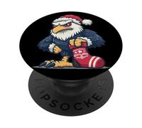 Aigle de Noël avec Chaussette Festive pour Les Amateurs de Noël américains PopSockets PopGrip Adhésif