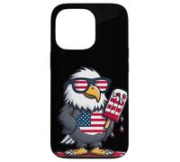 Aigle d'été avec Costume de Glace Patriotique Coque pour iPhone 13 Pro