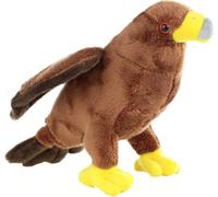 Aigle en peluche marron