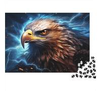 Aigle et Foudre Casse-tête 1000 Pièces avec Clic Parfait, Puzzle d'art énigme De Compétence Logique pour Une Activité Zen, Puzzle Cadeau d'anniversaire 70x50cm/1000pcs