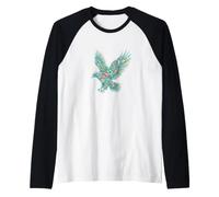 Aigle Fleuri Oiseau Ailes Art Botanique Manche Raglan