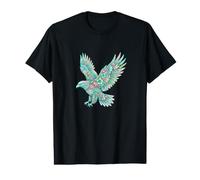 Aigle Fleuri Oiseau Ailes Art Botanique T-Shirt Graphique avec Valeur