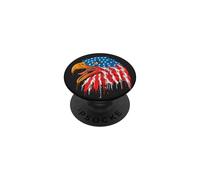 Aigle - Indépendance - Drapeau USA - Amérique PopSockets PopGrip Adhésif