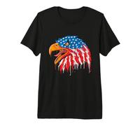 Aigle - Indépendance - Drapeau USA - Amérique T-Shirt Haut de Gamme