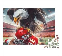 Aigle Match de Football Puzzle 1000 Pièces Papier pour Adultes Stade Détente Concentration Cadeau Famille 70x50cm/1000pcs