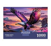 Aigle Montagne Aube 1000 Pièces Puzzle Classique Puissance souveraine vers Le Ciel Pack Puzzle Carton Premium - Hit chez Les Seniors Fans, Cadeau Maison Neuve, Fun pour Indoor Et Parties 38x26cm/pcs