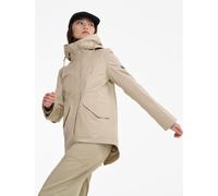Aigle - MTD Mid Length Hooded Parka - Veste imperméable femme Beige - FR 34