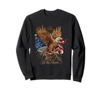 Aigle Patriotique et Drapeau Vintage pour célébration Sweatshirt