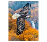 Aigle Peinture Numero Adulte Automne Kit Peinture par Numero Adulte 70x95cm, Activité Manuelle Enfant Canvas Painting, Paint by Numbers avec Acrylic Paint et pinceaux pour Decoration Maison LSJ-2862