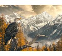 aigle Peinture par Numéro Adulte avec Cadre, 30x40cm Peinture par Numero Adulte Loisir Creatif, DIY Montagne Peinture Numero Enfant Débutants, avec Peintures et 3 Pinceaux, Decoration Murale Maison