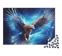 Aigle Plane Univers Casse-tête 1000 Pièces sans Poussière,Grand Puzzle Jeu De Patience pour Un Passe-Temps pour Adulte,Étoile du Cadeau De Noël 52x38cm/1000pcs