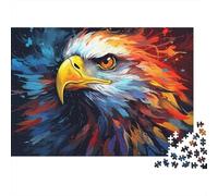 Aigle Plume Couleur 1000 Pièces Mini Puzzle pour Adultes Décor Maison | 38x26cm Carton Amateurs De Puzzles Détente Intellectuelle Puzzle Fait Main Cadeau Anniversaire Ornement De Pièce