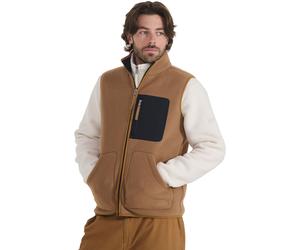 Aigle - Polaire sans manches en sherpa réversible - Sleeveless Fleece M Kraft pour Homme - Taille S - Marron Marron S