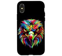Aigle Pop Art Couleurs Vives Aigle Royal Fauconnier Chasseur Coque pour iPhone X/XS