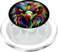 Aigle Pop Art Couleurs Vives Aigle Royal Fauconnier Chasseur PopSockets PopGrip pour MagSafe