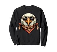 Aigle Portant des Lunettes de Soleil Motif léopard écharpe Bandana USA Sweatshirt