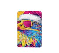 Aigle portant un chapeau de Père Noël avec lunettes de soleil, désodorisants de voiture, 4 pièces, cartes parfumées à suspendre, cartes parfumées pour tablettes d'aromathérapie de voiture