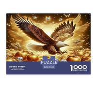 Aigle Puzzle Amusant Jeu De Puzzle Activités Familiales Stimulantes 1000 Stukjes bêtes féroces Casse-tête Qualité Premium pour Adultes 70x50cm/1000pcs