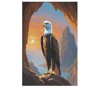 Aigle Puzzles Adulte 1000 Pieces Cadeau Famille Puzzle Classique 3D EnfantsJouet en Bois Cadeau Unique （78×53cm）