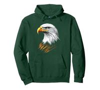 Aigle Pygargue à Tête Blanche Aigle Royal Pygargue à Queue Sweat à Capuche, Unisexe pour Adultes, Vert Forêt, XL