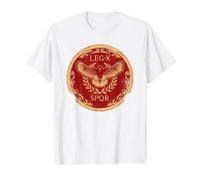 Aigle Romaine SPQR Legio X T-Shirt Graphique avec Valeur, Homme, Blanc, L