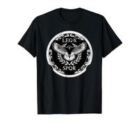 Aigle Romaine SPQR Legio X T-Shirt Graphique avec Valeur, Homme, Noir, L